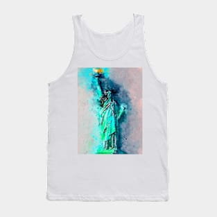 Watercolor Statue of Liberty Tank Top